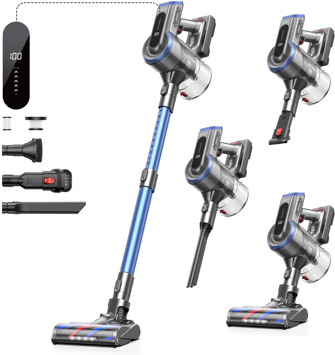 Honiture S12 Draadloze Steelstofzuiger met Turboborstel - afbeelding 2