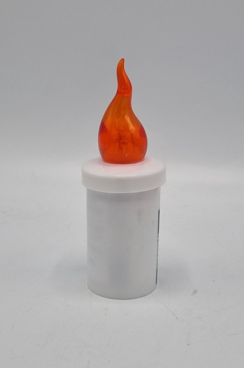 Led kaars - S5 - Oranje - 1440 branduren - Inclusief batterijen - Flikkerend vlam - Grafkaars - Graflichtje - Herdenkingslicht