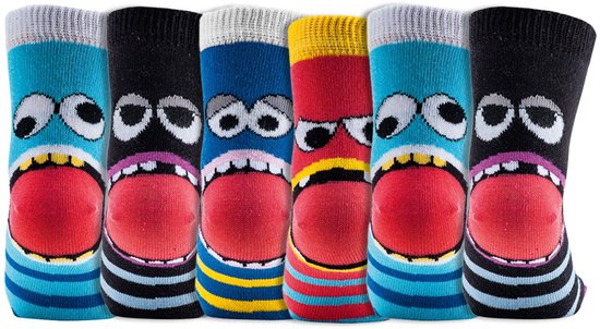 Chaussettes joyeuses pour enfants taille 35-38 | chaussettes amusantes pour enfants | chaussettes pour enfants avec motif imprimé joyeux | Remise sur le lot de 6 paires | forfait de réduction coloré