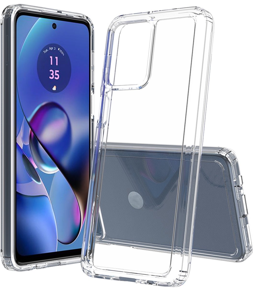 Hoesje geschikt voor Motorola Moto G54 - Phonesta Scratchproof Back Cover - Transparant
