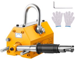 Magnetische Hefmagneet, 599 Kg - 2,5x Veiligheidsfactor - Ontgrendelingsmechanisme - Voor Kranen en Zwaar Materieel, Neodymium en Staal