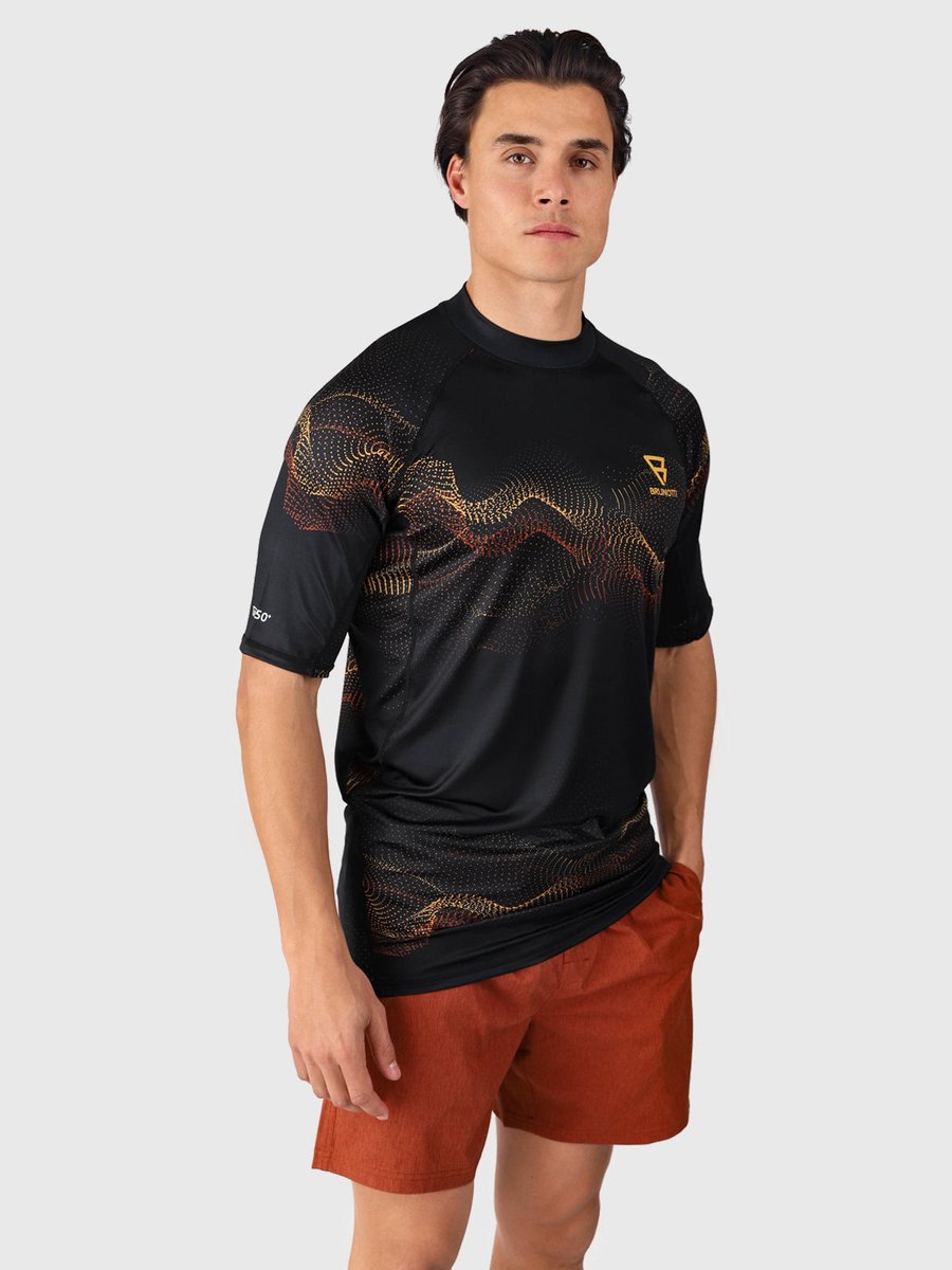 Brunotti Waveguard-Water Heren Rashguard | Piraat Zwart - L