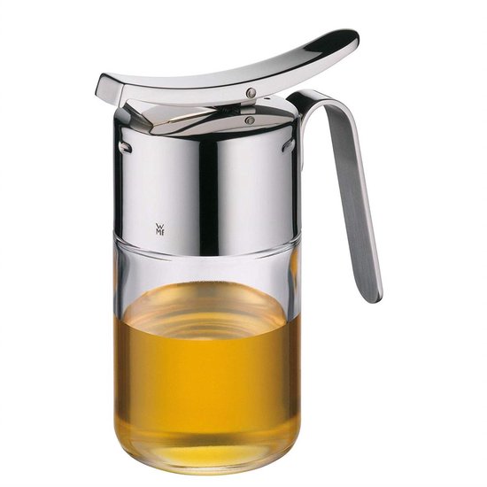 sunal Set van 4 glazen siroopdispensers - 500 ml - Siroopdispenser - Zwart - Honingdispenser met 36 waterdichte etiketten en 1 siliconen trechter - Voor keuken, café, bar