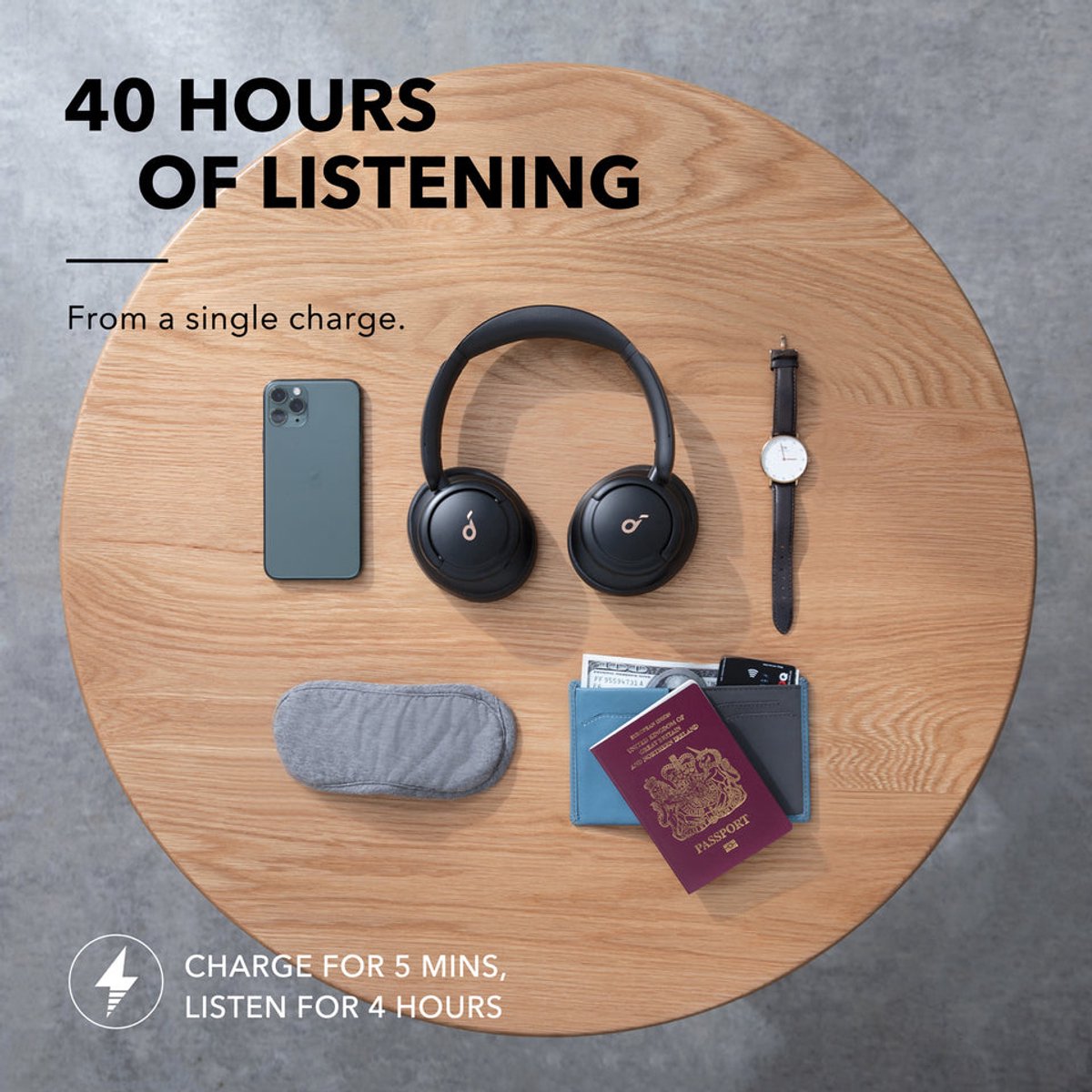 Afbeelding 2 van Anker Soundcore Life Q30 - Draadloze over-ear koptelefoon met Noise Cancelling - Zwart