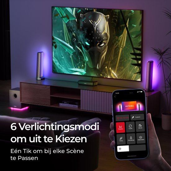 Barre De Son 5.1 ULTIMEA Apollo S80 Avec Dolby Atmos, Caisson De Basses Et éclairage LED RGB – Home Cinéma Immersif