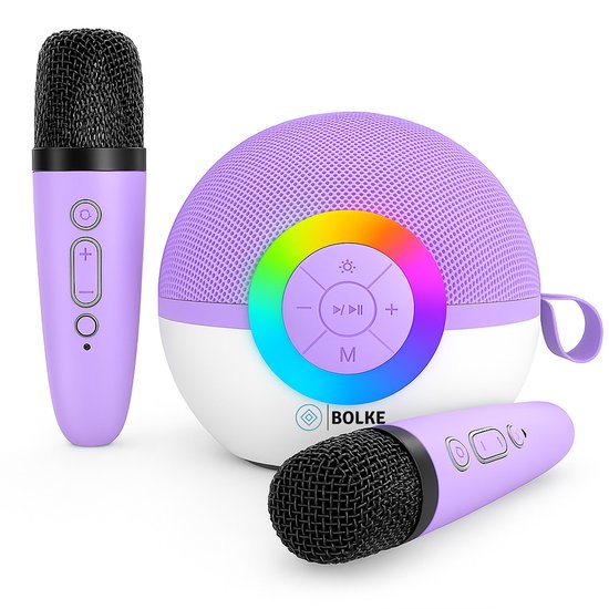 Bolke® - kit karaoké - microphone karaoké - kit karaoké pour adultes / enfants - kit karaoké avec 2 microphones - kits karaoké