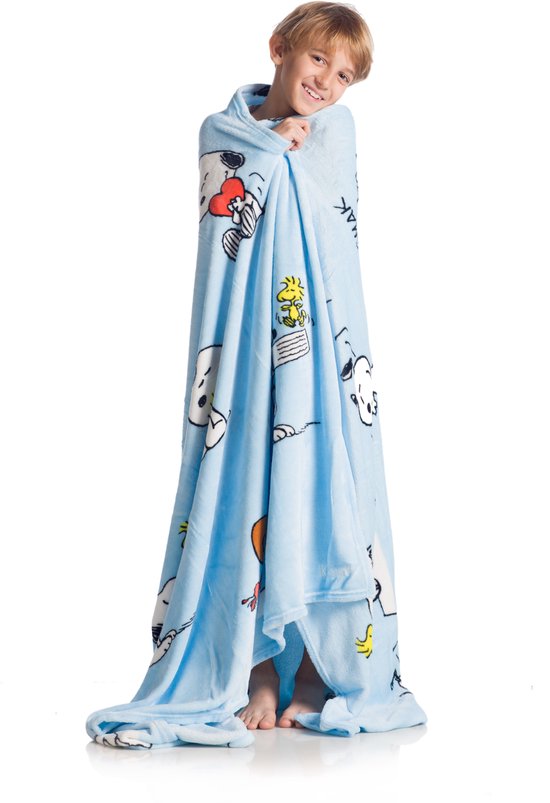 Kanguru - Snoopy© - Fleece Plaid - Zachte Deken - 130x160 cm - Hypoallergeen & Warm