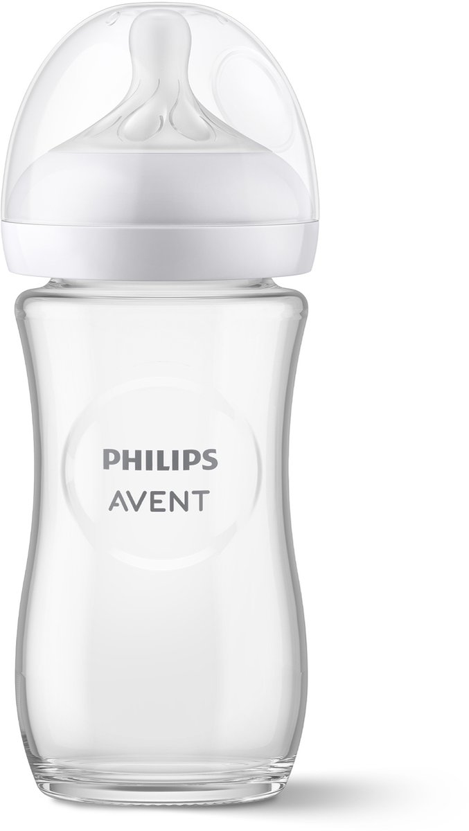 Philips Avent Natural Response Glazen Babyfles - 240ml - Flow 3 - BPS vrij- 1 fles - SCY933/01 — afbeelding 5