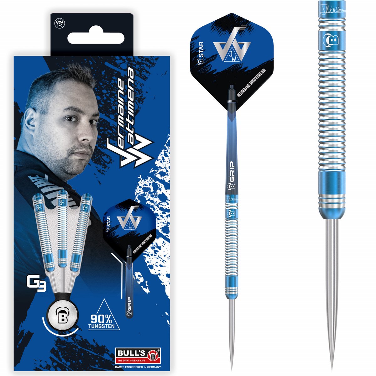 BULL'S Jermaine Wattimena G3 90% - Dartpijlen 24 Gram