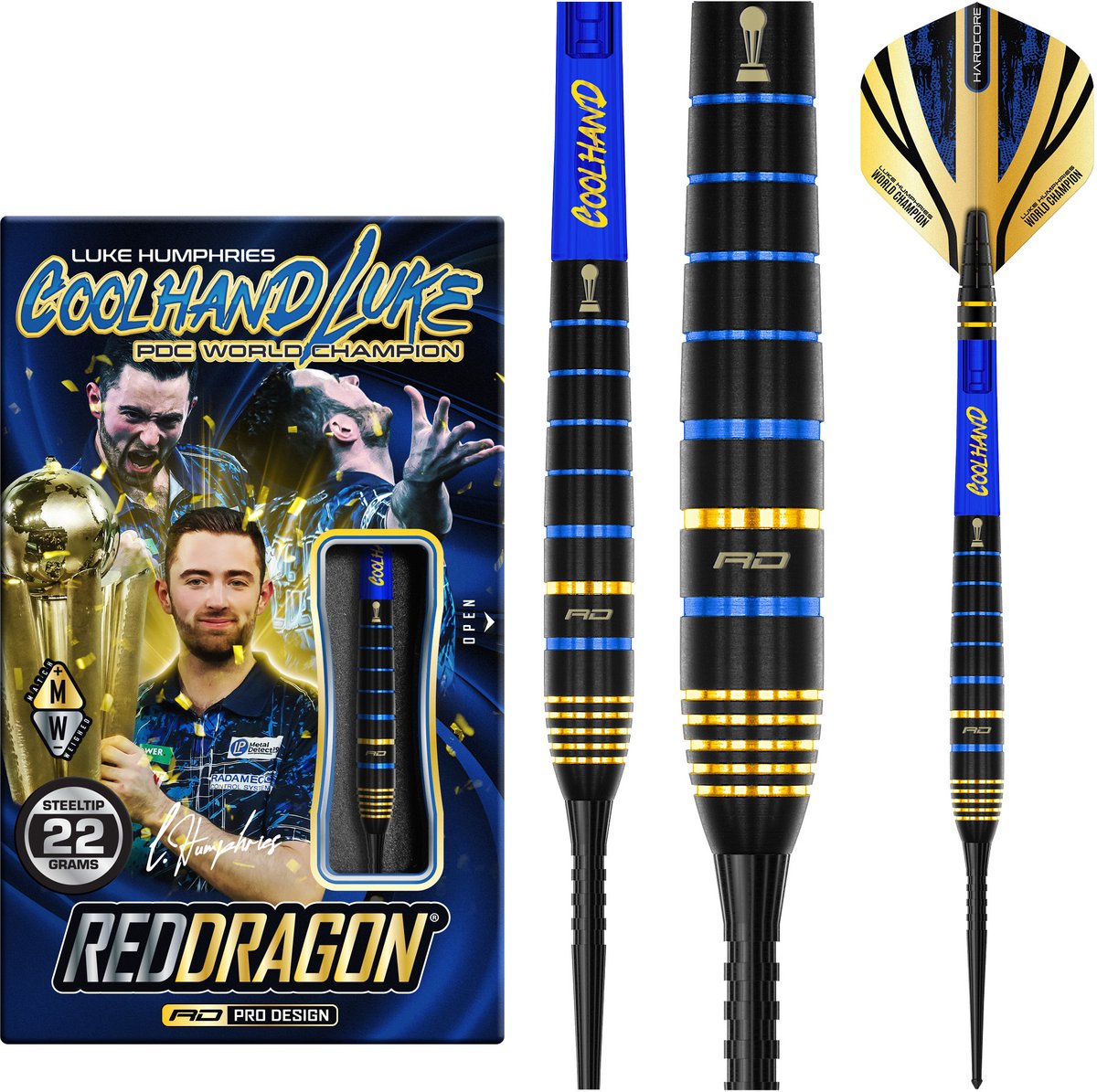 Red Dragon Luke Humphries TX4 Avenger 90% - Dartpijlen 24 Gram