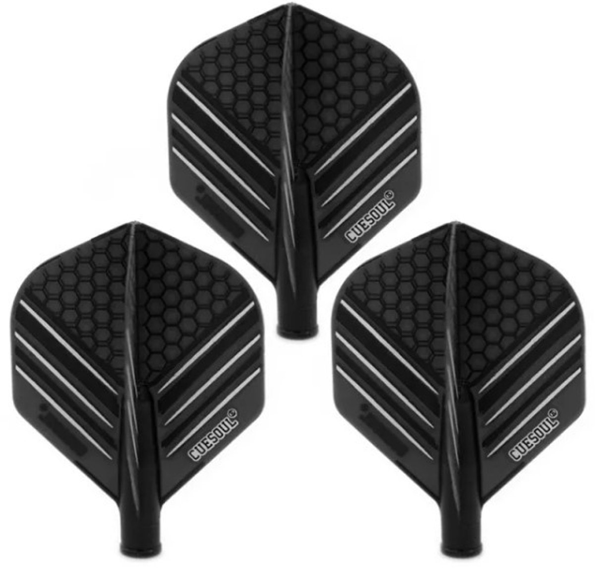 Cuesoul - Tero Flight System AK4 Honnycombs Pattern - Black Standard - Dart Flights