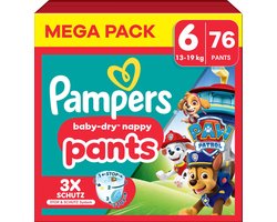 Pampers Baby-Dry Pants - Paw Patrol-editie - Maat 6 (14kg-19kg) - 76 Luiers - Mega Pack
