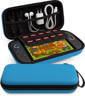 Hoes Geschikt voor Nintendo Switch 2 Case Hoesje Met Koord - Bescherm Hoes Geschikt voor Nintendo Switch 2 Hoes Hard Cover - Blauw