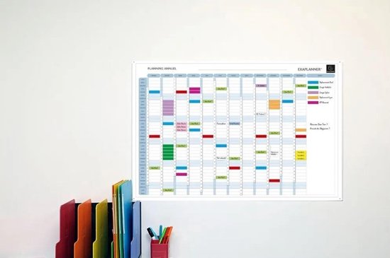 90x59 Cm Organisatiebord Exacompta Ref. 56150E 1 Magnetisch Jaarplanner Teksten In Het Frans Droog Wisbaar Geleverd Met Alle Nodige Toebehoren Afmetingen 90 X 59 Cm Kleur Wit 765051888 Magnetische Planner