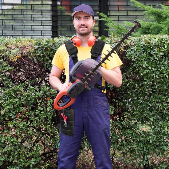 Bosmaaier Harnas - Schokbestendig Schouderkussen - Draagharnas Voor Bosmaaier Gras Trimmer - Dubbelrijs schouderriemharnas - Gewatteerde Riem Schouderriem Trimmer - Schouder Riemen - Tuin Borstel Cutter - Gras Trimmer - Zwart van Generic — afbeelding 5