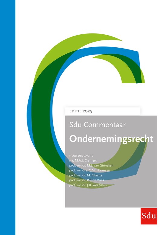 SDU Commentaar - Ondernemingsrecht 2025 - cover