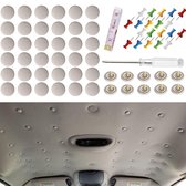 60 stuks - Dakreparatieschroeven - Autodakreparatieclips - Universele autodakklinknagels - Wordt geleverd met installatiegereedschap - Past op alle auto's - Beigegrijs