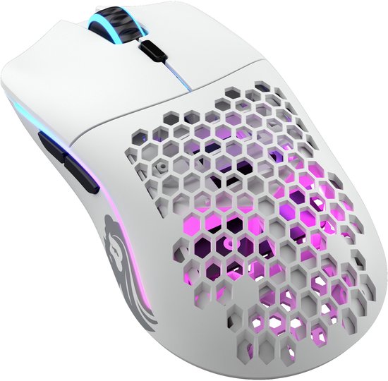 Glorious Model O Wireless Regular Mat Wit - Draadloze Gaming Muis RGB - Optisch - Voor Gaming