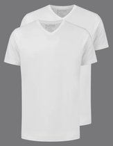 Slater 3500 - BASIC 2-pack T-shirt V-hals korte mouw wit XXL 100% katoen