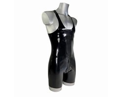 Latex rubberen bodysuit - Open kruis en billen functie - Rits - 100% Latex - Jumpsuit