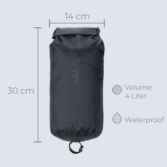 BBB Cycling Bikepacking Fietstas Voorvork - Fiets Tas Waterdicht StackPack Drybag met Houder - Inhoud 4 Liter - BSB-145 van BBB Cycling — afbeelding 3
