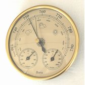 Geschikt voor Barometer, Weerstation met Barometer en Hygrometer, Thermometer, 3 in 1 Analoog Wandweerstation, voor Binnen- en Buitengebruik