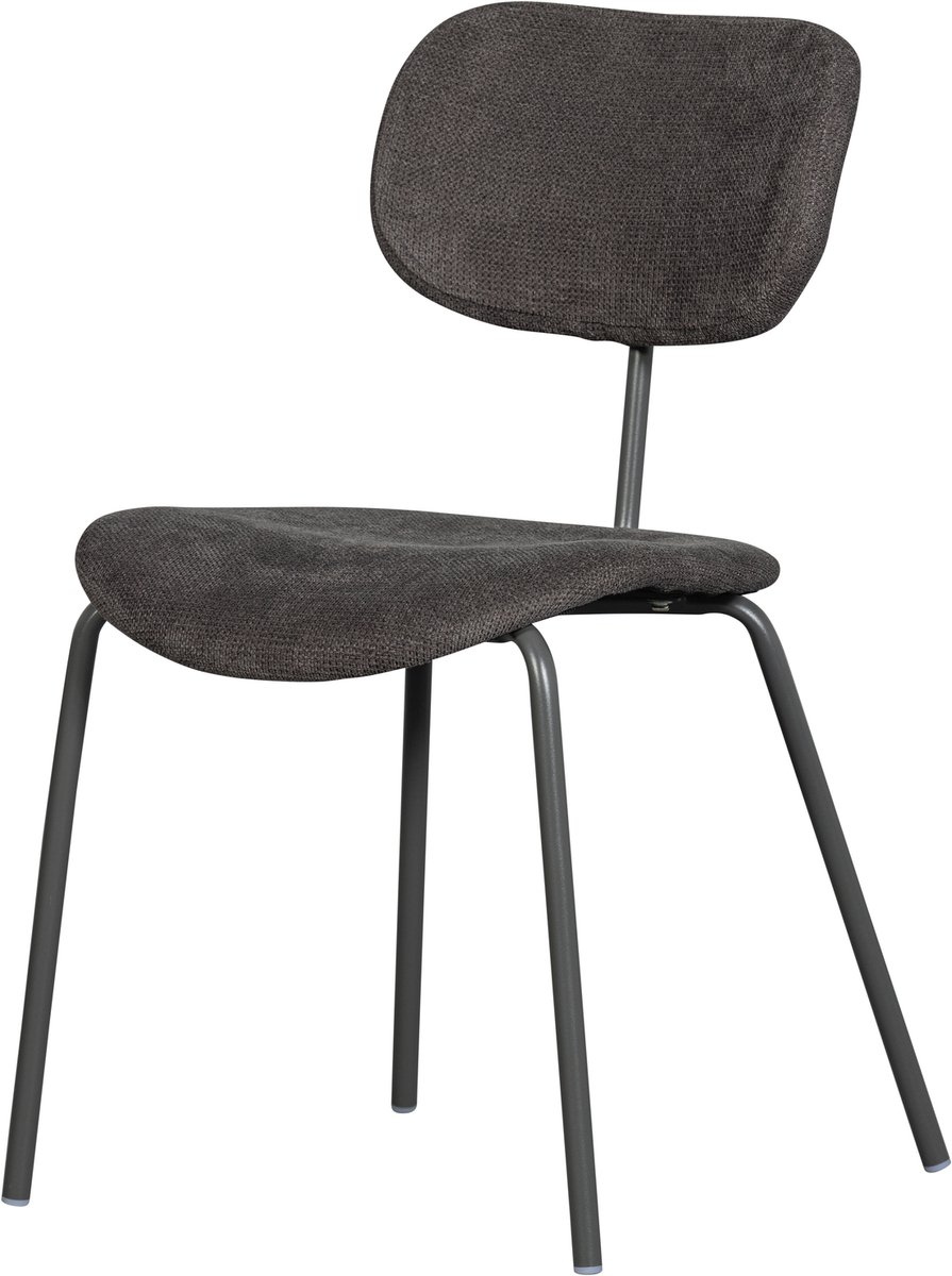 WOOOD Link Eetkamerstoel - Ribstof - Bruin/Grijs - 78x54x45