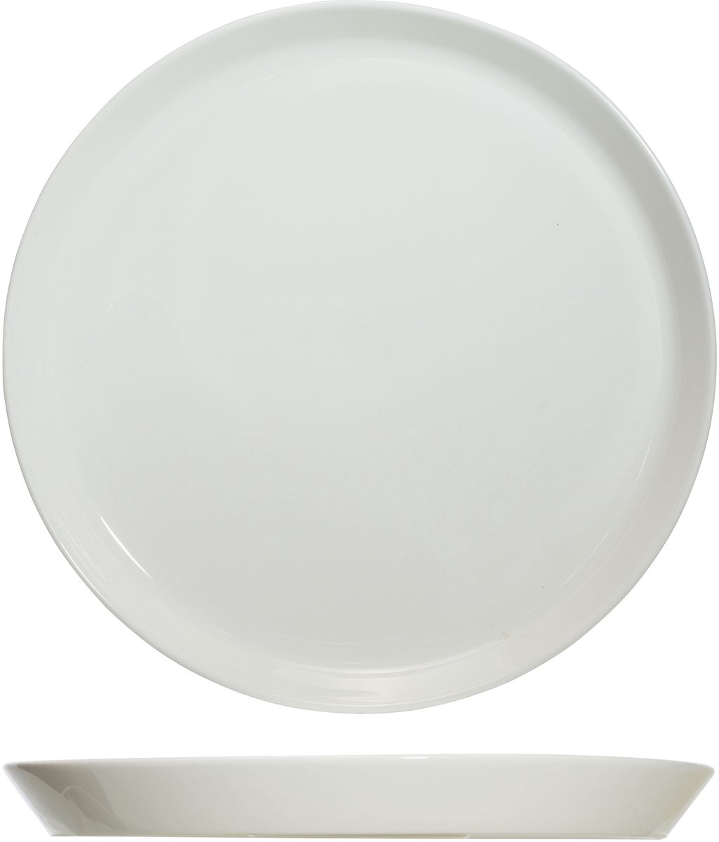 Cosy & Trendy Dinerborden Oslo Wit - Set van 4 ø 26.5 cm - Porselein - Vaatwasserbestendig