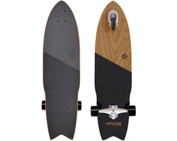 Street Surfing - 36 Surfskate Shark Attack Koa - Zwart - 91cm