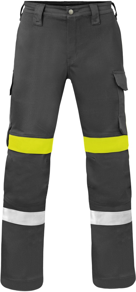 HAVEP Werkbroek Force+ classe 1 80395 - Charcoal/Fluo Geel - 64