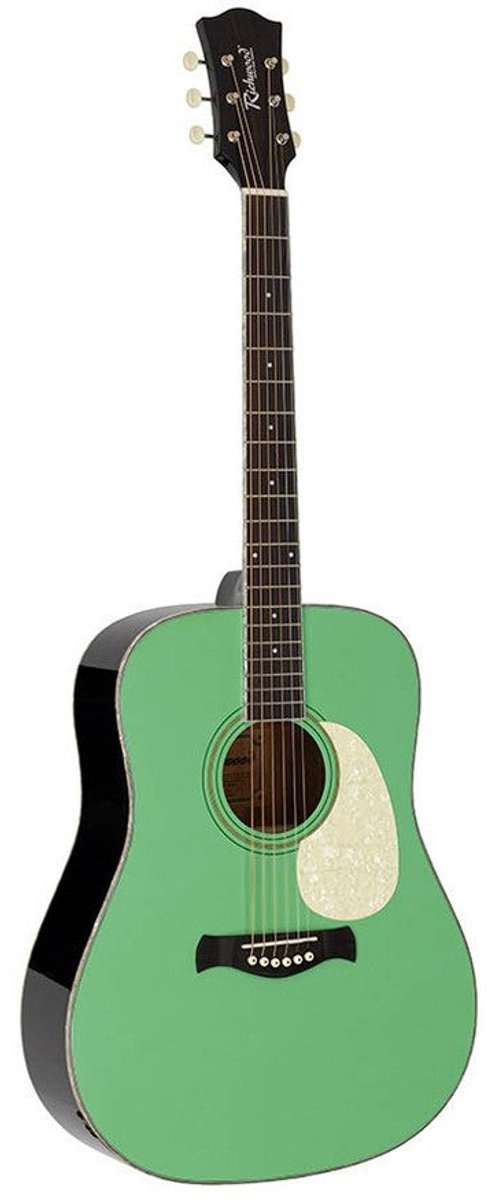 Richwood HSD-55-GN Heritage Series dreadnought akoestische westerngitaar mint groen