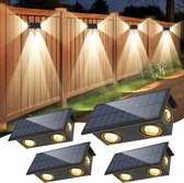 Bol.com wandlamp-Set van 4 wandlampen op zonne-energie-Warm wit - waterdicht-Wandlampen op zonne-energie-LED decoratieve wandlam... aanbieding