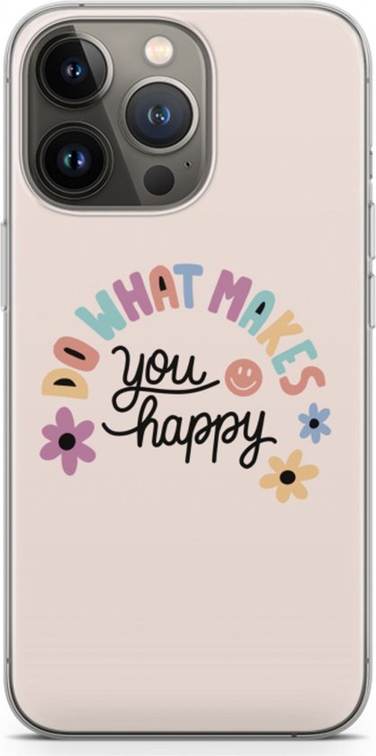 Case Company® - Coque iPhone 13 Pro - Happy days - Protection souple pour téléphone - Tous les côtés et protection des bords de l'écran