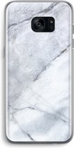 Case Company® - Hoesje geschikt voor Samsung Galaxy S7 Edge hoesje - Witte marmer - Soft Cover Telefoonhoesje - Bescherming aan alle Kanten en Schermrand