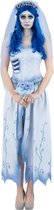 Smiffy's - Feesten & Gelegenheden Kostuum - Bruid Van De Nacht Emily - Vrouw - Blauw - Large - Halloween - Verkleedkleding