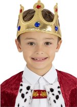 Smiffy's - Koning Prins & Adel Kostuum - Kroon Van King Kidsland Kind - Goud - Carnavalskleding - Verkleedkleding