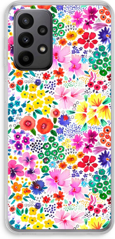 Case Company® - Coque Samsung Galaxy A23 - Petites Fleurs - Coque Souple pour Téléphone - Protection sur tous les Côtés et Bord de l'Écran