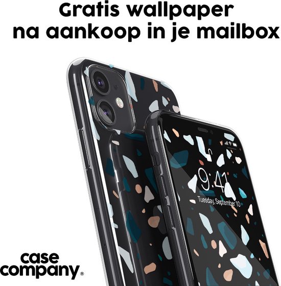 Case Company® - Coque Samsung Galaxy A54 avec cordon - Terrazzo N°13 - Coque de téléphone avec cordon Zwart - Protection sur tous les côtés et sur le bord de l'écran