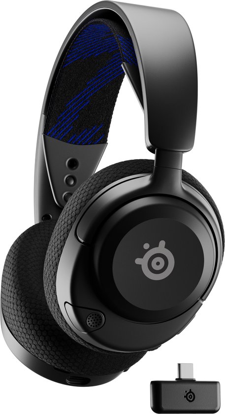 PH3 Draadloze gaming-headset voor PS5, PS4, Switch, pc, Mac, draadloze gaming-hoofdtelefoon met microfoon, lage latentie 2,4 GHz Bluetooth over-ear hoofdtelefoon met verliesvrije audio, 50 uur