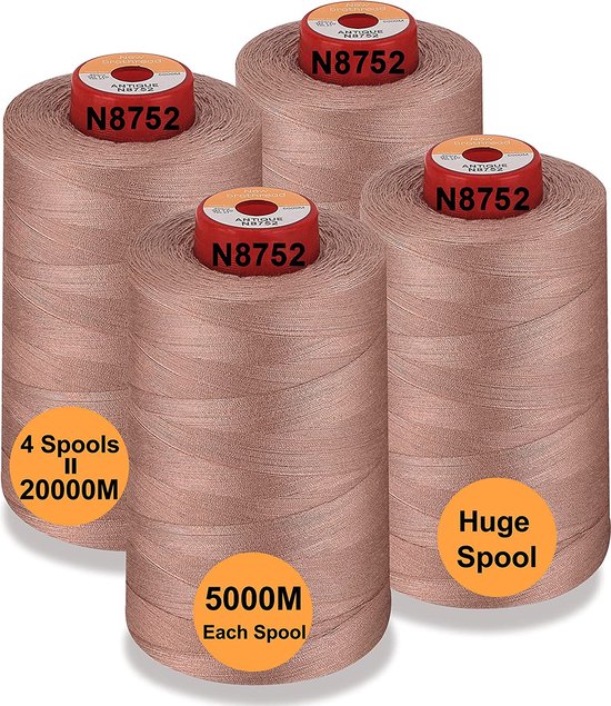 Fabriqué en 100 % polyester : Set de 4 grands cônes de fil à coudre tout  usage de 5... | bol