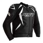 RST Tractech Evo 4 Ce Mens Leather Jacket Black White 50 - Maat - Jas