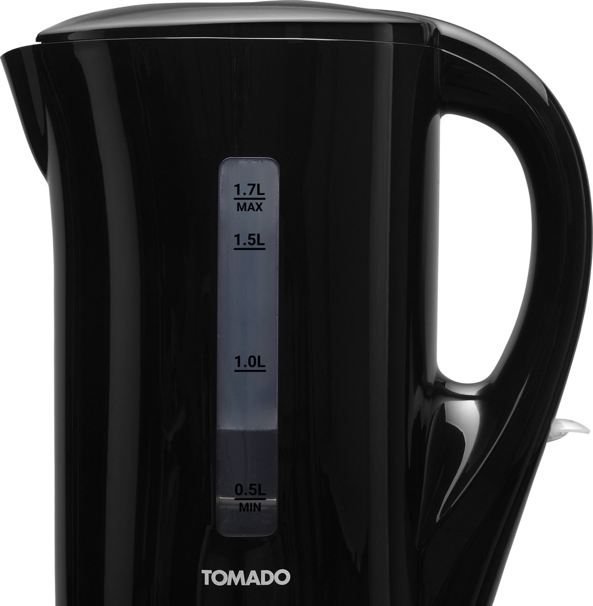 Tomado TWK1700B - Waterkoker - 1,7 liter - Kunststof - Lichtgewicht - Waterniveau indicator - Zwart — afbeelding 6