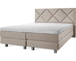 Boxspring Luxe 140x200 Ruiten beige