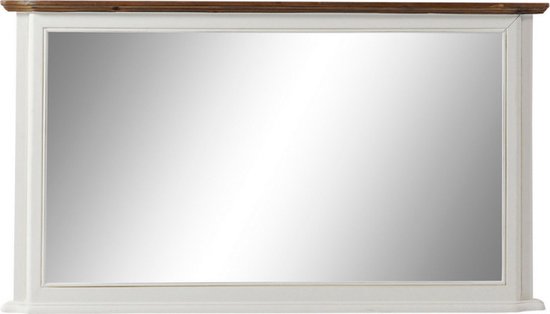 Wandspiegel DKD Home Decor Spiegel Bruin Wit Paulownia hout (115 x 6 x 64 cm)