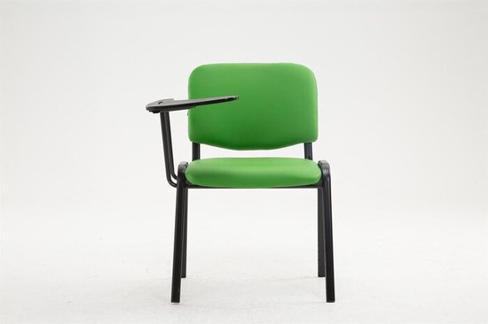 CLP Ken Bezoekersstoel - Met klaptafel - Kunstleer groen