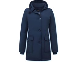 Lange Parka Dames Winter - 5692 - Blauw