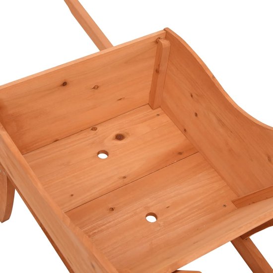 vidaXL - Plantenbak - kruiwagen - 128x45,5x43 - cm - massief - vurenhout van Merkloos	 — afbeelding 3
