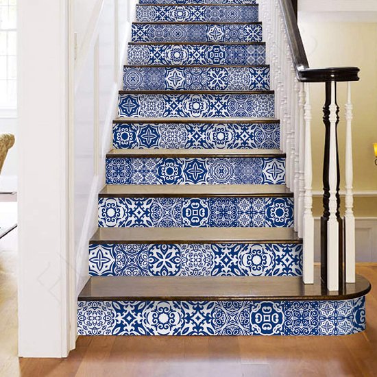 Ulticool Décoration Stickers carrelages - Nederland Blauw Wit - 15x15 cm - 15 pièces