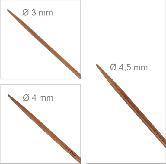 Metall Rundstricknadel 80CM,10 Stück Rundstricknadeln Set,Stricknadeln