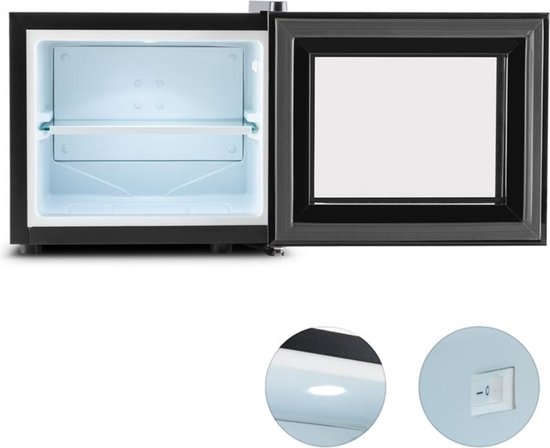 Klarstein Mini-Koelkast Frosty 10L 65W Zwart - Minikoelkast Drankkoeler Hotelkoelkast,8L 30 dB - voor Hotelkamer voor Kantoor voor Slaapkamer - LED-Binnenverlichting Glasdeur Stil - Mini Fridge - Kleine Koelkast - Compact Koelkast van Klarstein — afbeelding 3
